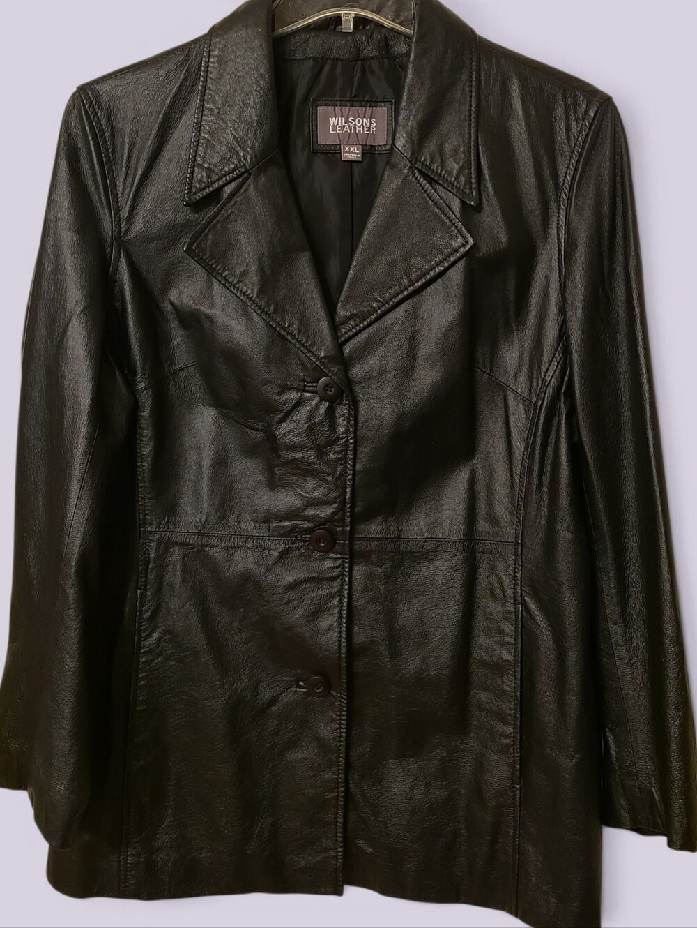 Wilsons Leather XXL Black Women's Leather Blazer Jacket